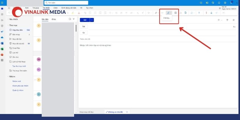 Tạo chữ ký email trên Outlook 2